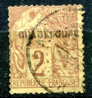 Guadeloupe       15e  Oblitéré     Double Surcharge - Used Stamps