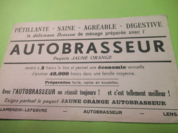 Buvard Ancien /Boisson/Autobrasseur/Pétillante -Saine- Agréable- Digestive/  LENS/ Vers 1950    BUV594 - Textilos & Vestidos