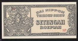 NETHERLANDS INDIES P128 1/2 ROEPIAH  1944 *IMPERIAL JAPANESE GOVERNMENT * UNC. - Indie Olandesi