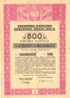 Poland:Obligation, Bond, 500 Zlots 1946 - Pologne