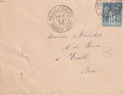 France Marcophilie - Département De L'Indre Et Loire - Preuilly - Lettre Type Sage - 1877-1920: Semi-moderne Periode