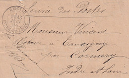 France Marcophilie - Département De L'Indre Et Loire - Reignac - Lettre En Franchise - 1877-1920: Semi-moderne Periode