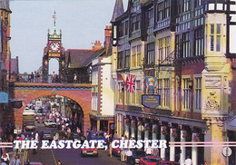 CHESTER EASTGATE STREET, CLOCK, CAR, PEOPLE - Chester