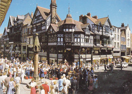 CHESTER CROSS WITH TOWN CRIER, CAR, PEOPLE - Chester