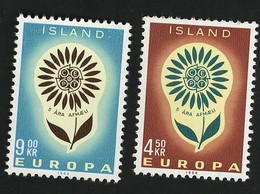 1964 Europa Michel IS 385 - 386 Stamp Number IS 367 - 368 Yvert Et Tellier IS 340 - 341 Xx MNH - Nuovi