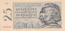 BILLETE DE CHECOSLOVAQUIA DE 25 KORUN DEL AÑO 1958 SIN CIRCULAR (UNC) (BANKNOTE) - Checoslovaquia