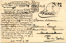 BELGIQUE - SIMPLE CERCLE PANNE SUR CARTE POSTALE EN FRANCHISE, 1915 - Not Occupied Zone