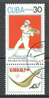 Cuba; 1990 XI. Campeonato Mundial De Pelota Vasca - Used Stamps