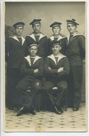 Carte Photo Militaria Groupe De MARINS  Marine Nationale ( Toulon Cf Photographe) - Regiments