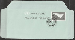 UNO New York 1982  Ganzsache Aerogamme Mi-Nr. LF 9 ESST. Ungebraucht  (  Dl 104  ) - Aéreo