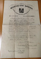 Portugal , 1911 , MONTE - PIO GERAL Associação  Socorros Mutuos ,  Member Admission Diploma , Carlos Chichorro , 50x32 C - Diploma & School Reports