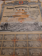 Banque Industrielle De Chine - China - Chinese - Action Ordinaire De 500 Frs. - Paris Novembre 1920 - Asia