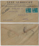 Brazil 1934 Luiz Albrecht Airmail Cover From Porto Alegre To Blumenau Cancel Condor Syndicate 2 Definitive Stamp - Posta Aerea (società Private)