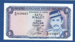 BRUNEI - P. 6c – 1 Ringgit / Dollar 1985 UNC, Serie A/31 039807 - Brunei