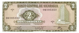NICARAGUA 2 CORDOBAS 1972 P 121 UNC NUEVO SC - Nicaragua