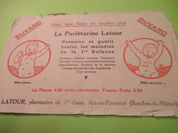 Buvard Ancien/Pharmacie/LATOUR Pharmacien/La Pariétarine/Pour Que Bébé Ne Souffre Plus/AIX En Prov./ Vers 1930-50 BUV618 - Drogheria