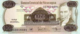 NICARAGUA 100000 CORDOBAS 1987 P 149 UNC NUEVO SC - Nicaragua