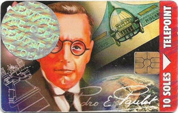 Peru - Telepoint - Pedro Paulet, Space Shuttle (Hologram Sticker), 07.1996, 10Sol, 100.000ex, Used - Pérou