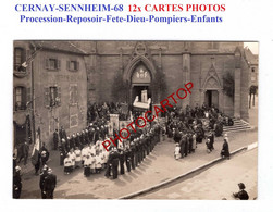 CERNAY-SENNHEIM-1932-Congrès-Procession-Reposoir-Animation-Religion-Enfants-Monseigneur Charles Ruch-12x CARTES PHOTOS- - Cernay
