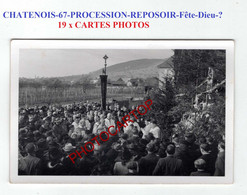 CHATENOIS-KESTENHOLZ-67-Procession-Reposoir-Animation-Religion-Fete Dieu-?-Enfants-19x CARTES PHOTOS - Chatenois