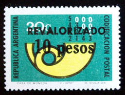 Argentina 1975 Surcharged Revalorizado Over Postal Coding MNH Stamp - Ongebruikt