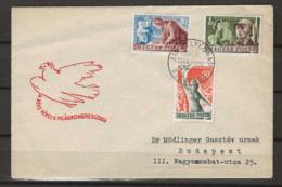 1950 USED Hungary Mi 1139-41 - Brieven En Documenten