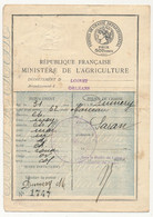 Permis De Chasse Départemental - 3 Timbres 50F80 1939 Et 1940 - Préfecture Du Loiret - Covers & Documents