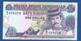 BRUNEI - P.13a – 1 Ringgit / Dollar 1989 UNC-, Serie B/3 078379 - Brunei