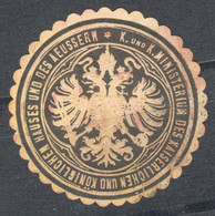 Ministerium KuK Hauses Und Des Äussern / Foreign & Royal Ministry CLOSE CINDERELLA LABEL VIGNETTE Austria Hungary 1910 - Sonstige & Ohne Zuordnung