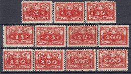 POLAND 1-11,postage Due,used,falc Hinged - Segnatasse