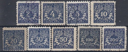 POLAND 13-21,porto,used,falc Hinged - Postage Due