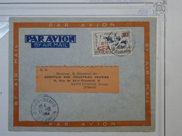 BO4  LA REUNION BELLE LETTRE 1954 PAR AVION ST DENIS POUR SAINT ETIENNE FRANCE + AFFRANCHISSEMENT INTERESSANT - Covers & Documents