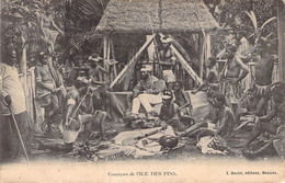 Nouvelle Calédonie - Canaques De L'île Des Pins - Edit. Raché - Animé - Tradition  - Carte Postale Ancienne - New Caledonia