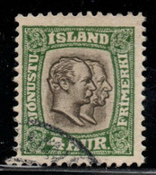 1676 - ICELAND  1907-1908 - SC#: O32 - USED - KINGS CHRISTIAN IX AND FREDERICK VIII - Servizio