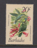 Barbados Scott 501 1979-81 Birds 20c Hummingbirds,mint Never Hinged - Kolibries