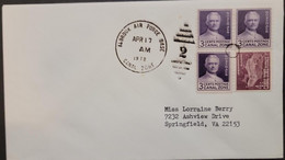 SB) 1978 CANAL ZONE, ALBROOK AIR FORCE BASE, GENERAL GEORGE WASHINGTON GOETHALS, ADMINISTRATION BUILDING, CIRCULATED TO - Zona Del Canale / Canal Zone