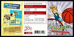 Australia 2009 Let's Get Active Netball - Basketball Mint Not Folded Booklet - Carnets