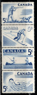 1726 - CANADA - 1957 - SC#: 365-368a - MNH - CANADA'S OUTDOOR RECREATION FACILITIES - Ongebruikt