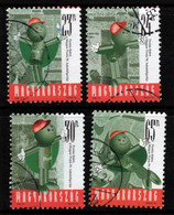 1745- HUNGARY - 1998 - SC#: 3593-3596 - USED - BALIN POSTAS, POST OFFICE MASCOT - Gebruikt