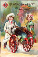 Thanksgiving With Young Chef And Turkeys In Wheelbarrow 1909 - Giorno Del Ringraziamento