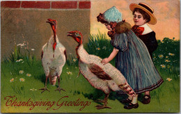 Thanksgiving With Young Children And Turkeys - Thanksgiving