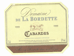 DOMAINE DE LA BORDETTE CABARDES 1999 - LES CELLIERS DIONYSOS A SAINT ANDRE DE ROQUELONGUE AUDE, VOIR LE SCANNER - Other & Unclassified