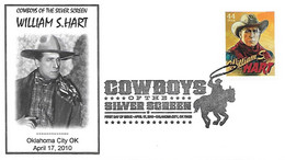 Etats-Unis - USA - Enveloppe Cow-boy Cow-boys - Cinéma William S. HART - Comédien - Yvert 4270 - 2010 - Western - - Cartas & Documentos