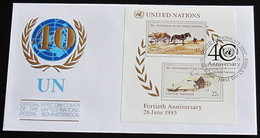 UNO NEW YORK 1985 Mi-Nr. Block 8 FDC - FDC