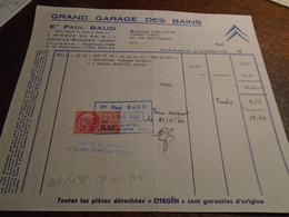 14/11/1960 - JURA ( LONS LE SAUNIER )   Document FACTURE Avec Timbre En Nouveau Francs FISCAL N° 328  ++ 4 PHOTOS - Timbres