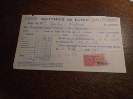 03/04/1965 - JURA ( LONS LE SAUNIER )   Document QUITTANCE Avec Timbre FISCAL N° 366  ++ 4 PHOTOS - Timbres