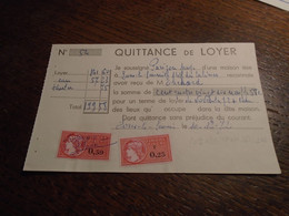 10/12/1972 - JURA ( LONS LE SAUNIER )   Document QUITTANCE Avec Timbre FISCAL N° 366/364  ++ 3 PHOTOS - Timbres