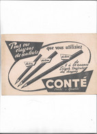Buvard Ancien  Crayons De Couleur  Conté - Stationeries (flat Articles)