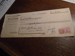 01/03/1952 - SEINE ( PARIS)   Lettre De  CHANGE    Timbre  FISCAL N° 133++ 4 PHOTOS - Timbres