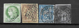 C155  Colonies Générales Lot De 4 Timbres Oblitérés - Cérès